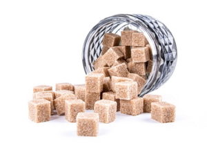 Can of sugar cubes