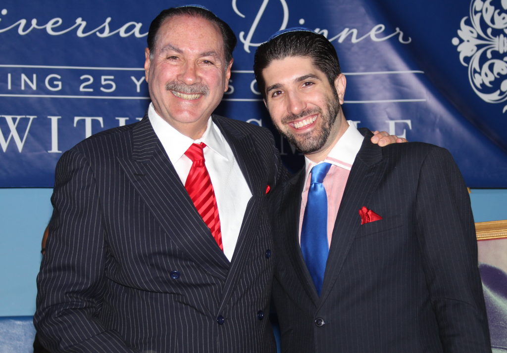 Mr. Fensterman and his son Jordan honored at Chabad