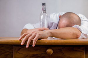 Man fell asleep with bottle in hand