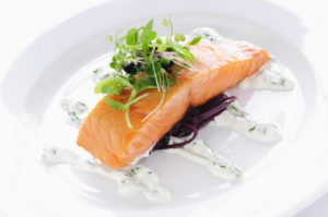 Salmon on a plate