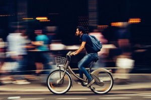 Man Riding Bicycle