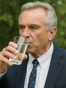 Generative AI (ChatGPT Image) Representation of RFK Jr drinking water Jun 2, 2025, 02_01_02 PM